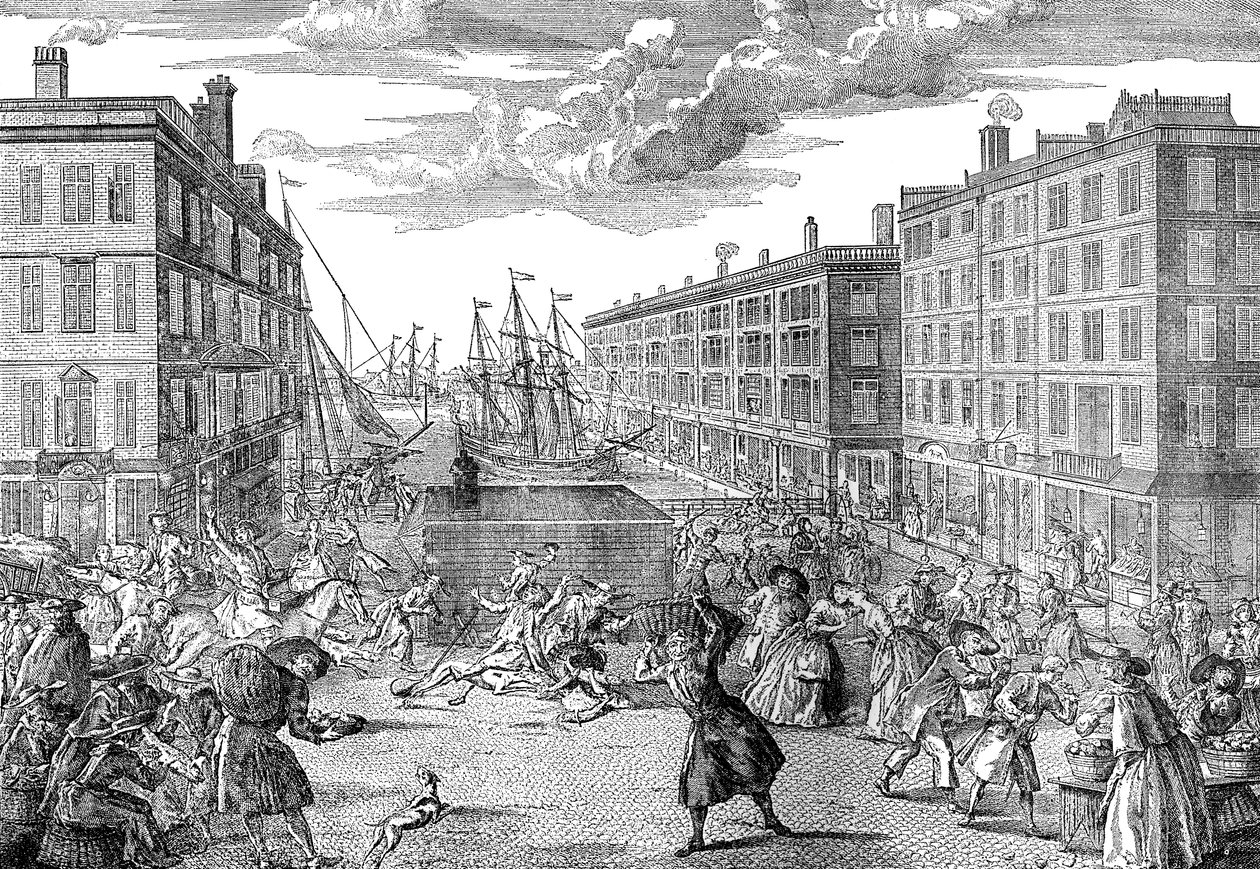 Billingsgate nézete és humora, 1736 alkotó: Unbekannt