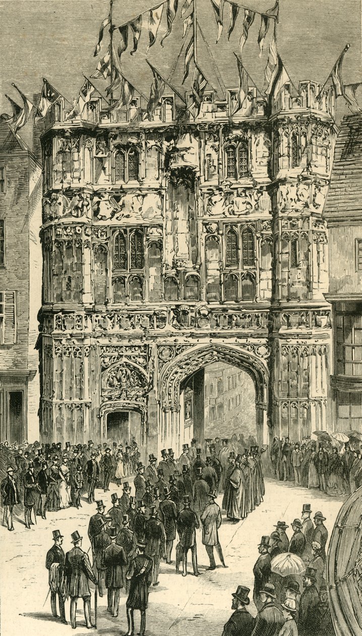 A látogatók bemutatása a dékánnak: Gyarmati és indiai látogatók Canterburyben, 1886. alkotó: Unbekannt