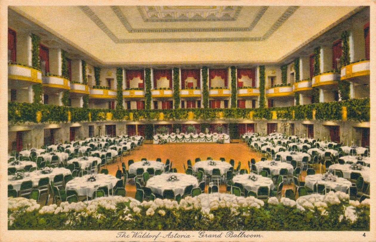 A Waldorf Astoria, Nagy bálterem, 1930-as évek alkotó: Unbekannt