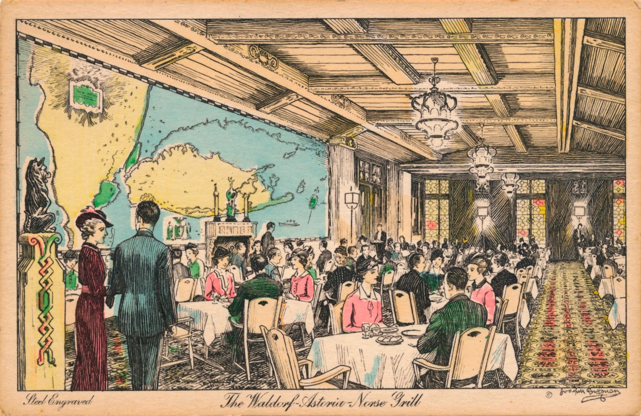 A Waldorf Astoria, Norse Grill, 1930-as évek alkotó: Unbekannt