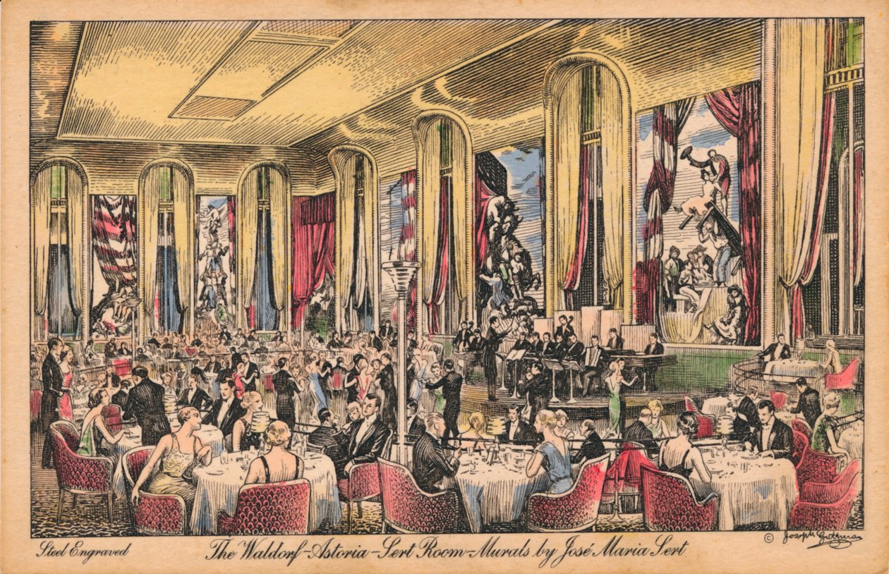 A Waldorf Astoria, Sert szoba, Jose Maria Sert falfestményei 1930-as évek alkotó: Unbekannt