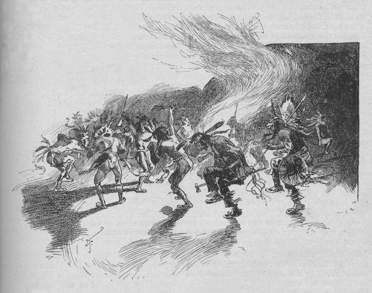 A harcosok a háborút táncolták, 1902 alkotó: Unbekannt