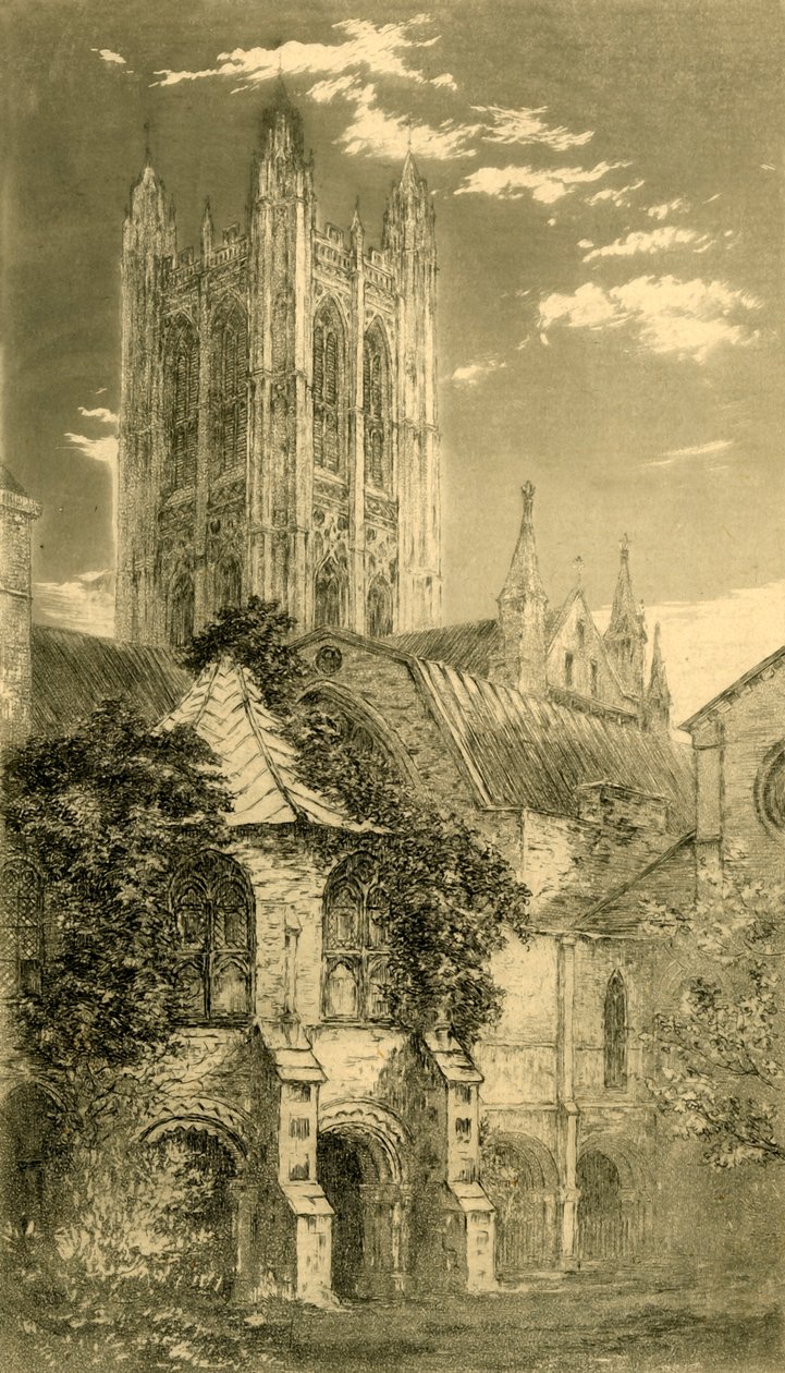 The Water Tower, Canterbury Cathedral, Canterbury, Kent, 1885. alkotó: Unbekannt