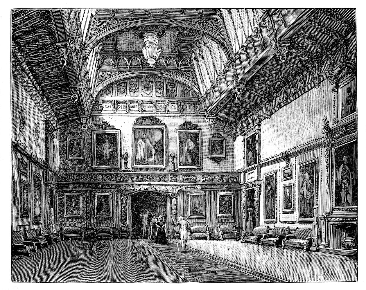 The Waterloo Room, Windsor Castle, 1888 alkotó: Unbekannt