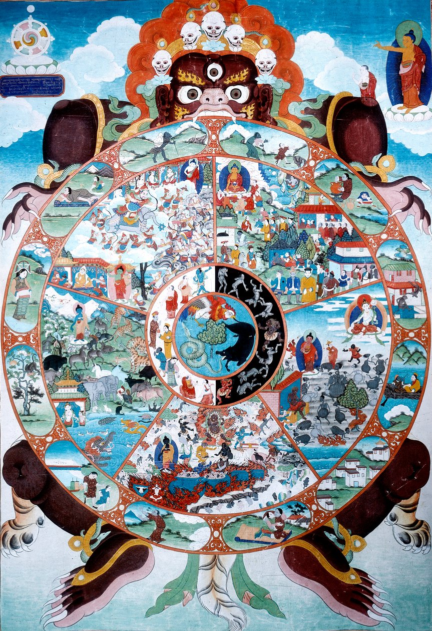 Az élet kereke, Tibet, 19-20. század alkotó: Unbekannt
