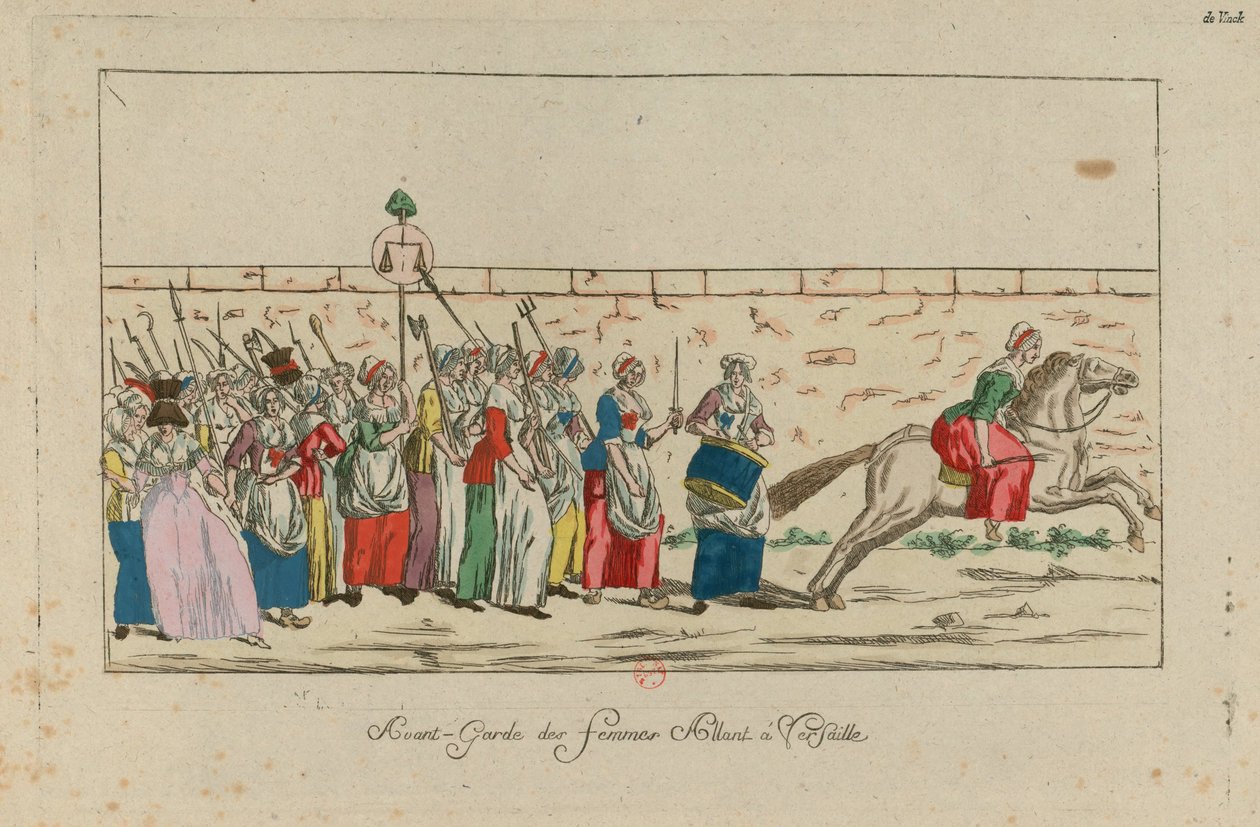 A nők menetelése Versailles-ban, 1789. október 5., 1789. alkotó: Unbekannt