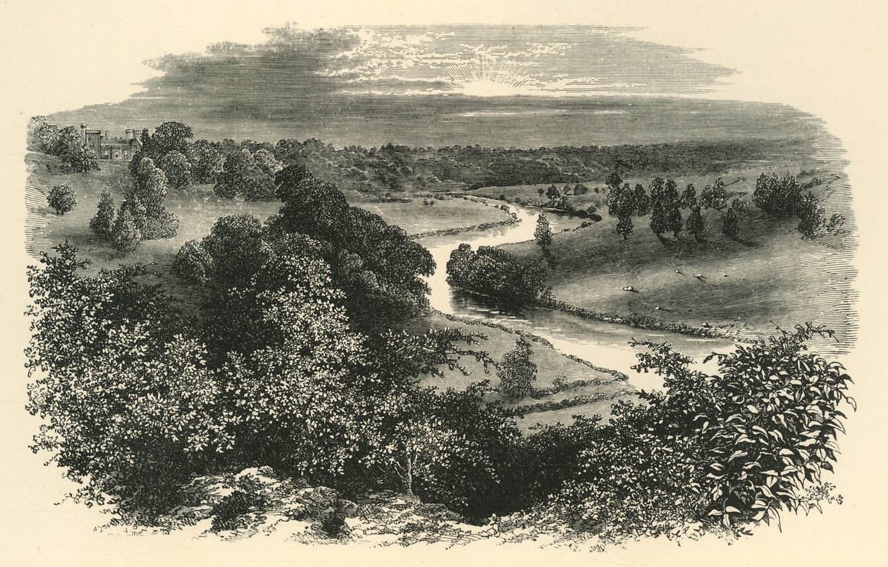 The Wye, a Goodrich kastélyból, 1890. alkotó: Unbekannt