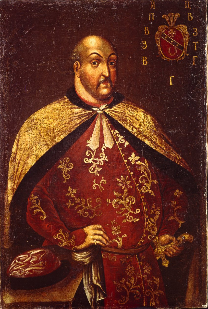 A zaporozsi kozákok, Vaszilij Grigorjevics Gamaleja atamán, 1760 körül alkotó: Unbekannt
