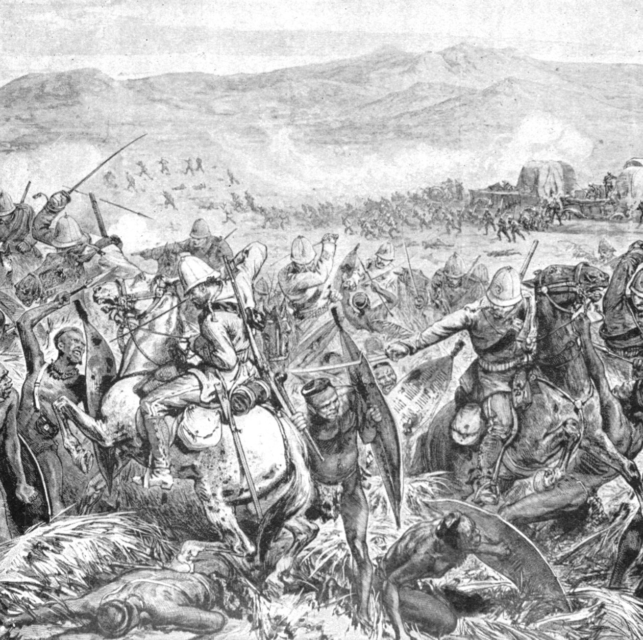 A zulu háború, 1879: A zuluk végső visszaszorítása Ginghilovóban, 1901. április 2. alkotó: Unbekannt