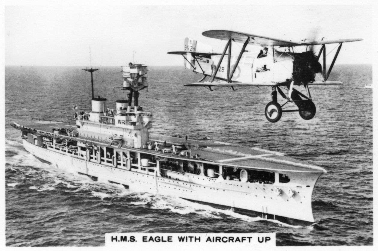 A HMS Eagle és a Fairey Flycatcher repülőgép-hordozó, 1937 alkotó: Unbekannt