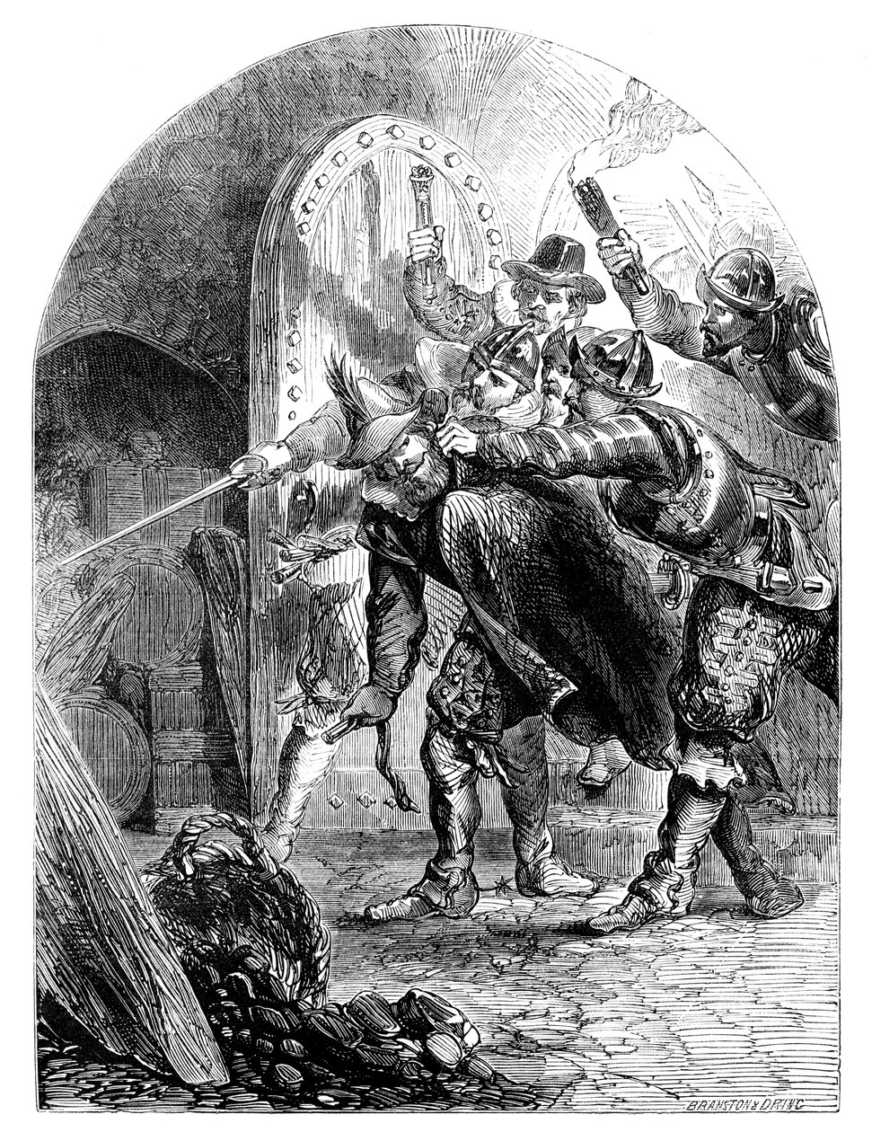 Guy Fawkes letartóztatása 1570-1606, c1902 alkotó: Unbekannt