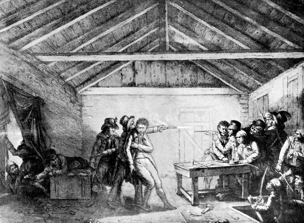 A Cato utcai összeesküvők letartóztatása, 1820. február 23., 1901. alkotó: Unbekannt