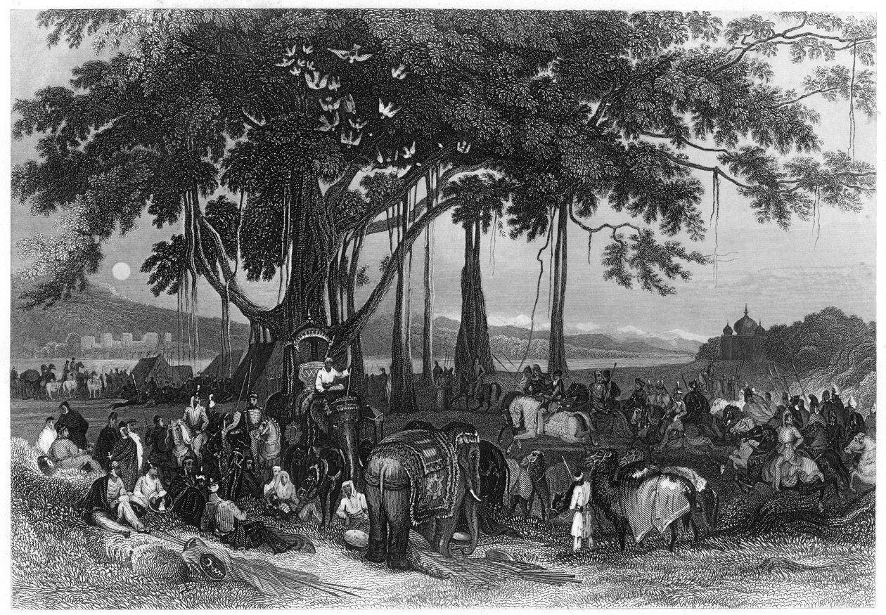 A szikh irreguláris lovasság kontingens haderejének érkezése, India, 1860 alkotó: Unbekannt