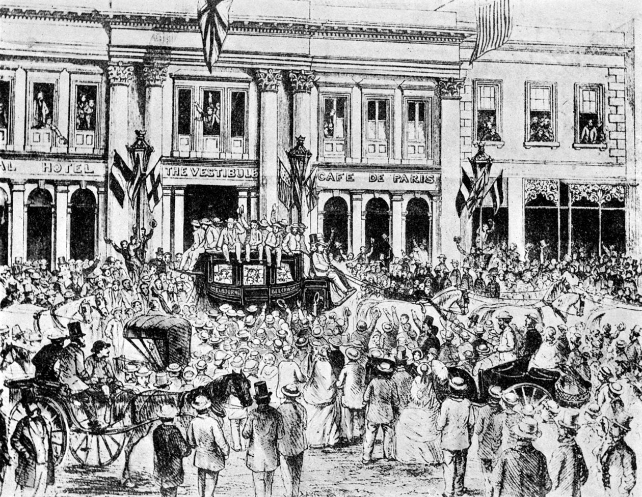 Az első angol krikettcsapat érkezése Ausztráliába, 1861 1912 alkotó: Unbekannt