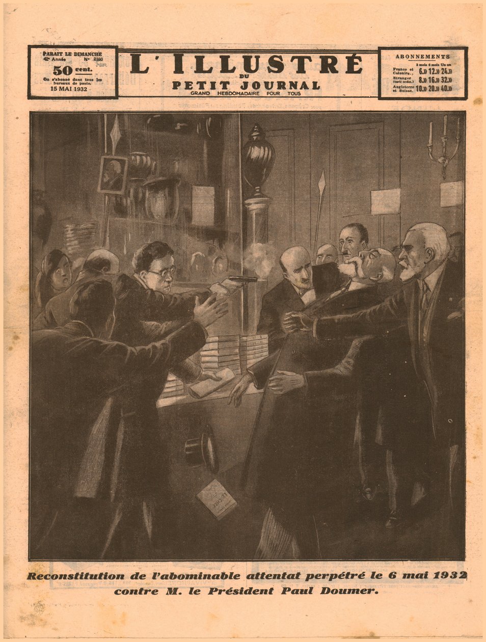 Paul Doumer elnök meggyilkolása, 1932. alkotó: Unbekannt