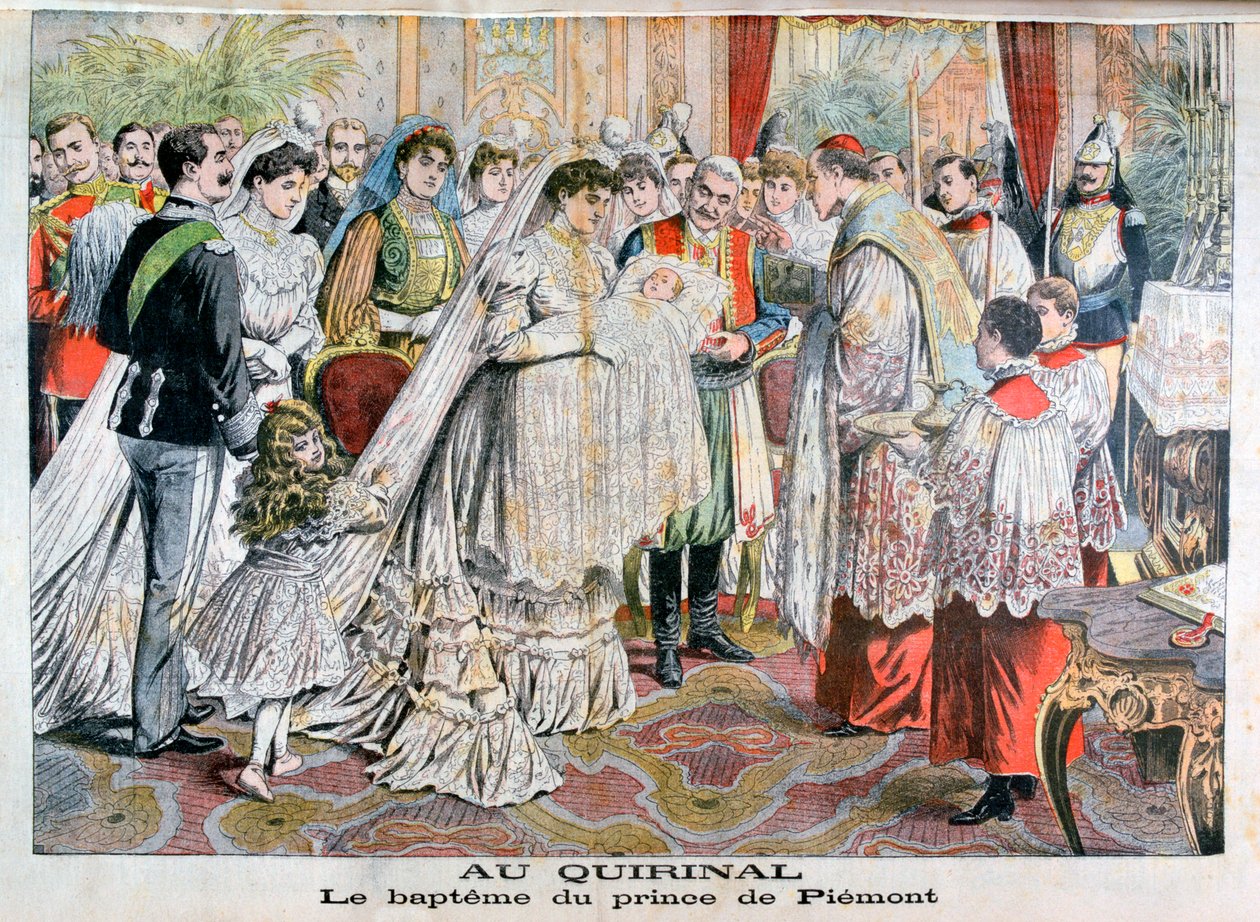 Piemont hercegének megkeresztelkedése, Quirinal palota, Róma, 1904 alkotó: Unbekannt