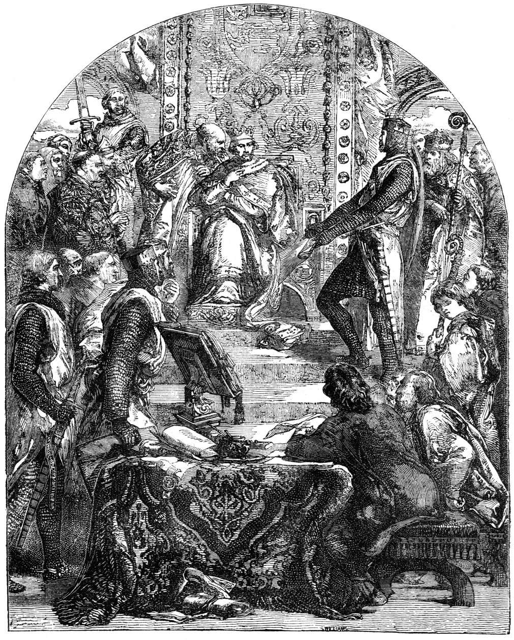 A bárók jogaikat III. Henrik királytól érvényesítve 1207-1272 alkotó: Unbekannt