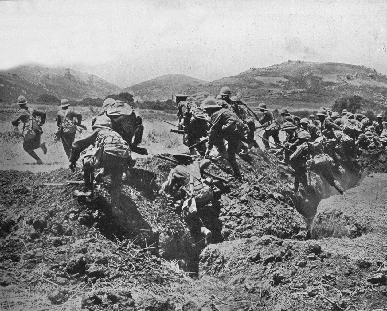 A török pozíciók előretörésének kezdete, 1915 alkotó: Unbekannt