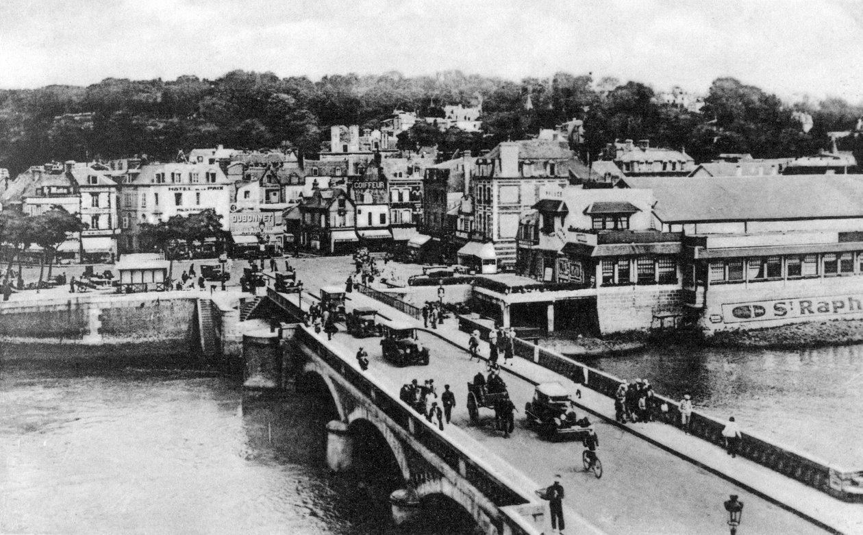 A híd a Touques folyón, Trouville, Franciaország, 1920-as évek alkotó: Unbekannt