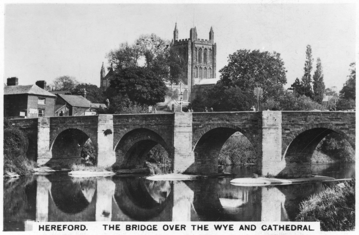 A Wye-n és a katedrálison átívelő híd, Hereford, 1936 alkotó: Unbekannt