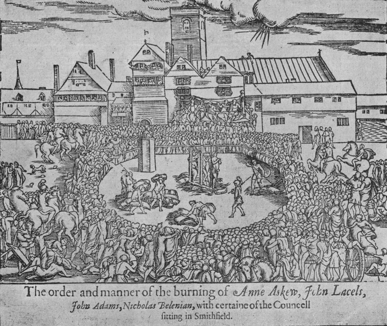 Anne Askew, John Lascelles, John Adams és Nicholas Belenian felgyújtása, 1546 1904 alkotó: Unbekannt