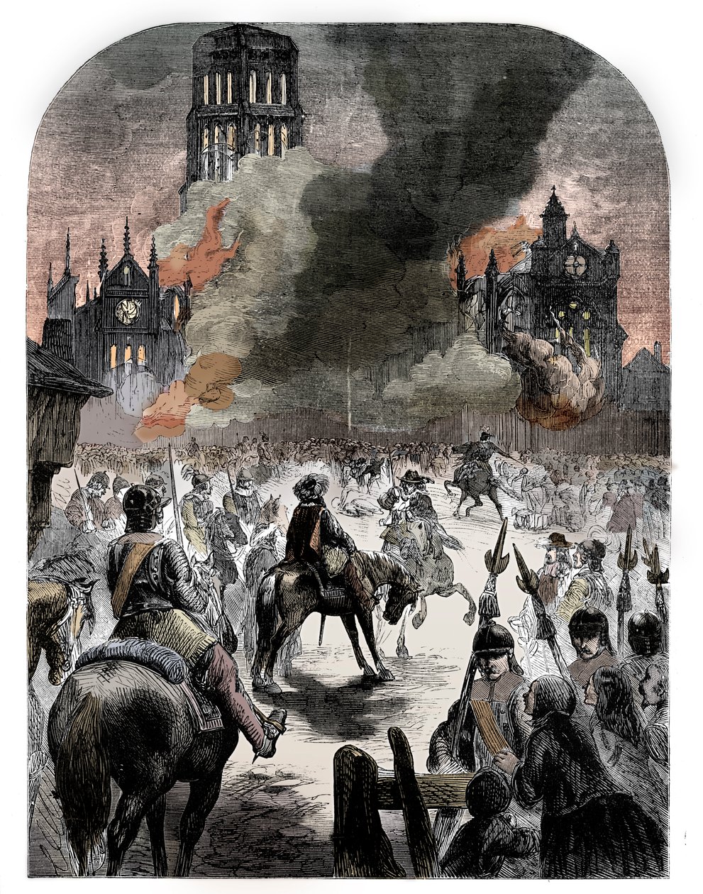 A Szent Pál-székesegyház leégése a londoni nagy tűzvész idején, 1902 alkotó: Unbekannt