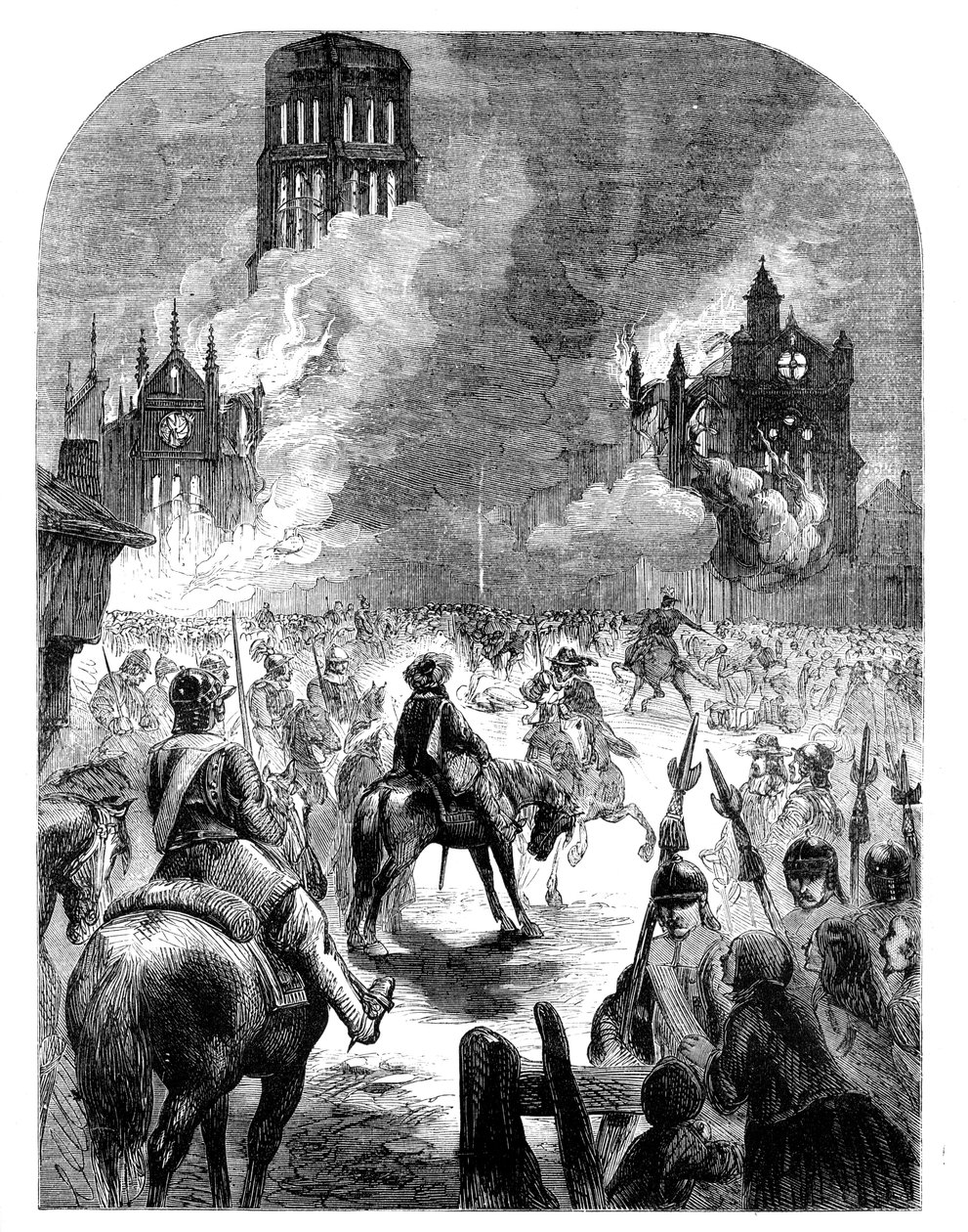 A Szent Pál-székesegyház leégése a londoni nagy tűzvész idején, 1902 alkotó: Unbekannt