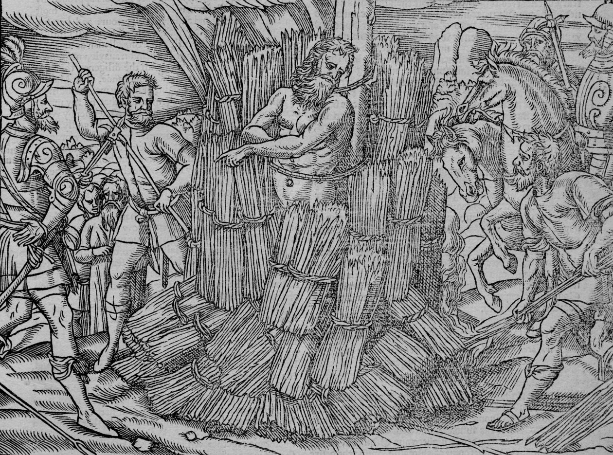 Prágai Hierome mester felgyújtása, 1563. alkotó: Unbekannt