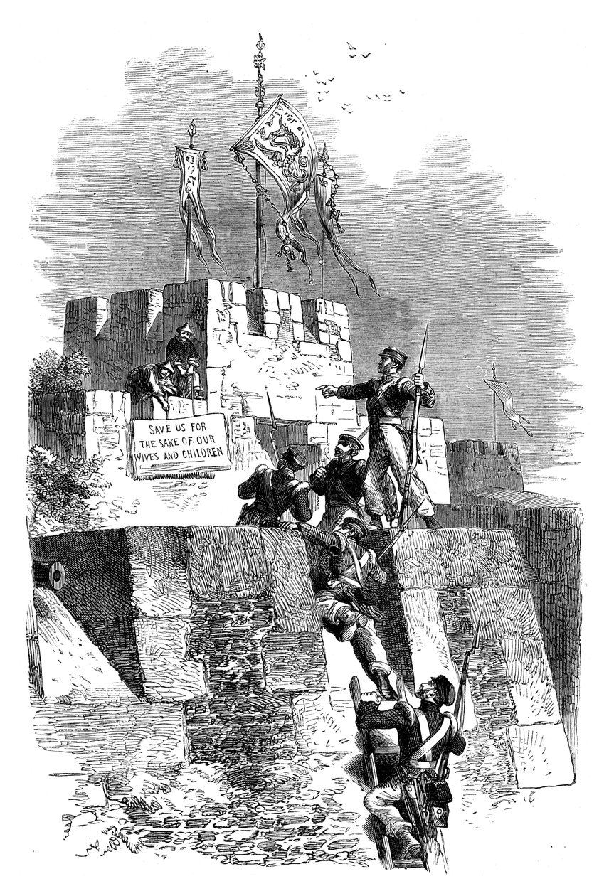 Ting-Hae elfoglalása, Kína, 1841 c1895 alkotó: Unbekannt