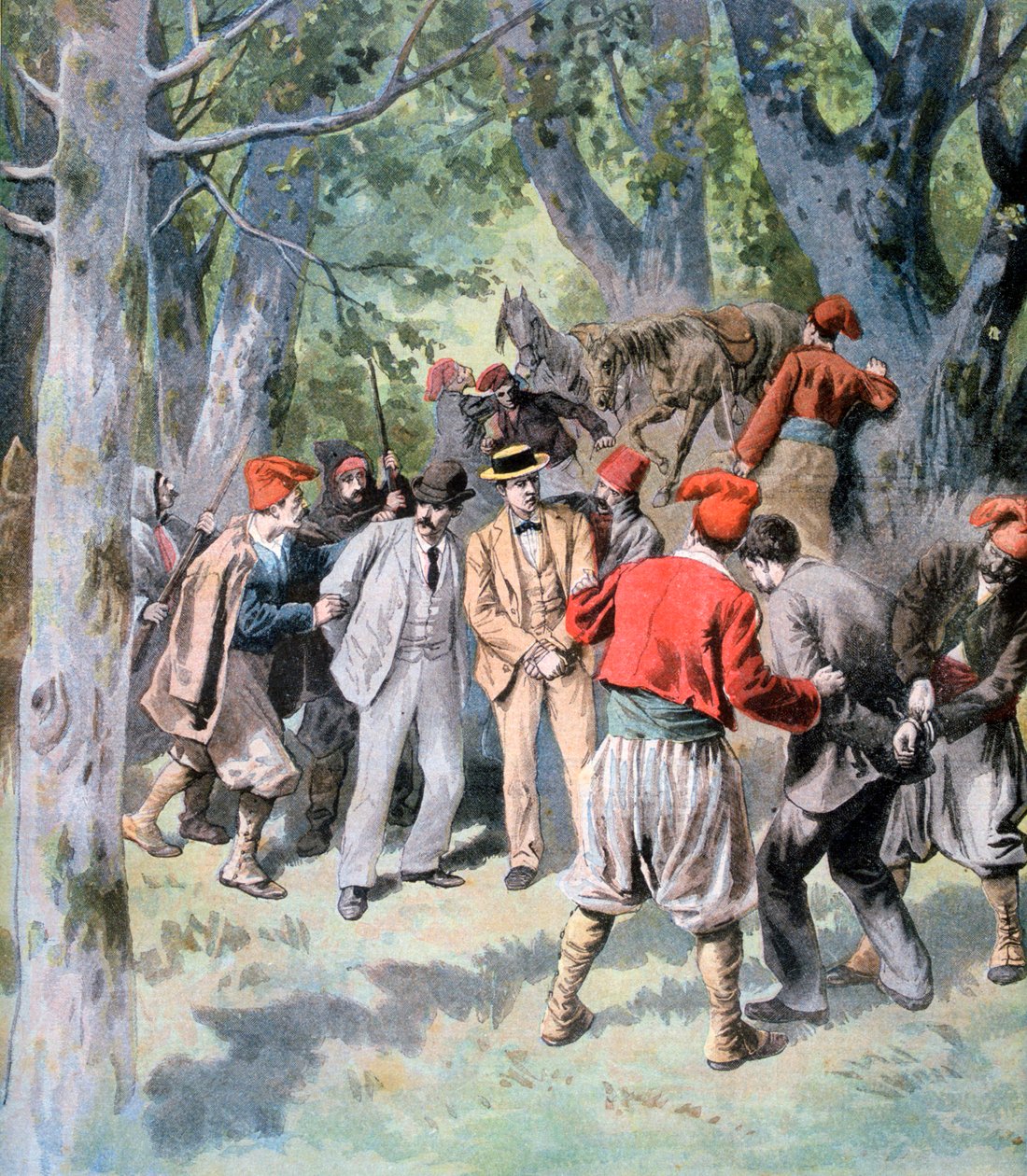Két francia utazó elfogása zsarnokok által Szardínián, 1894 alkotó: Unbekannt