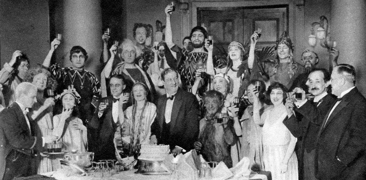Szereplők a Szentivánéji álom, The Green Room, Drury Lane Theatre, London, 1926-1927 című filmből alkotó: Unbekannt