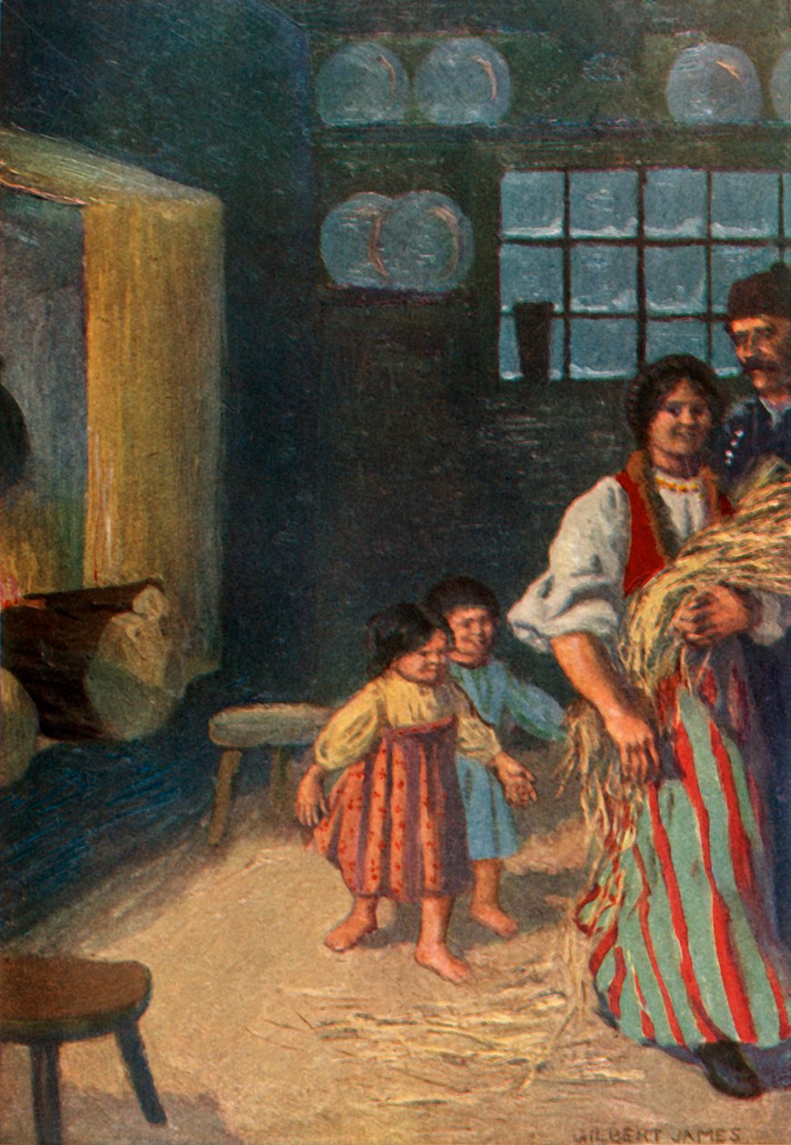 „A gyerekek vidáman követik őt”, 1917. alkotó: Unbekannt