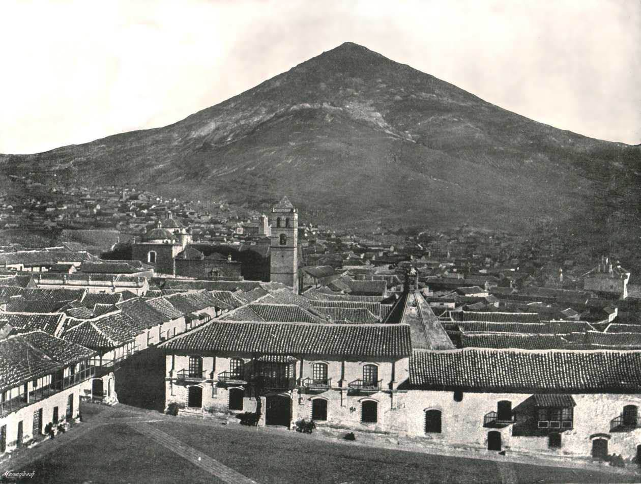 A város és a hegy, Potosi, Bolívia, 1895. alkotó: Unbekannt