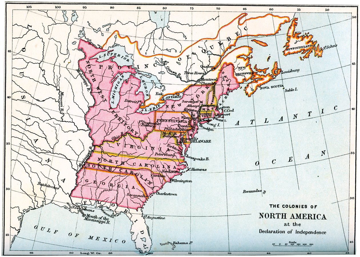 Észak-Amerika gyarmatai a függetlenség kikiáltásakor, 1776-1894 alkotó: Unbekannt