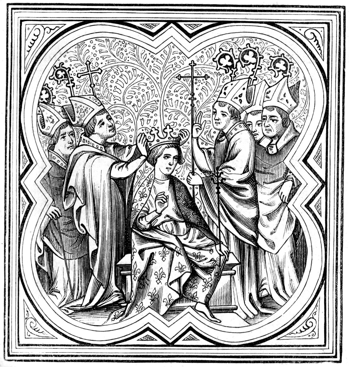 Nagy Károly koronázása 712-814, 14. század 1849 alkotó: Unbekannt