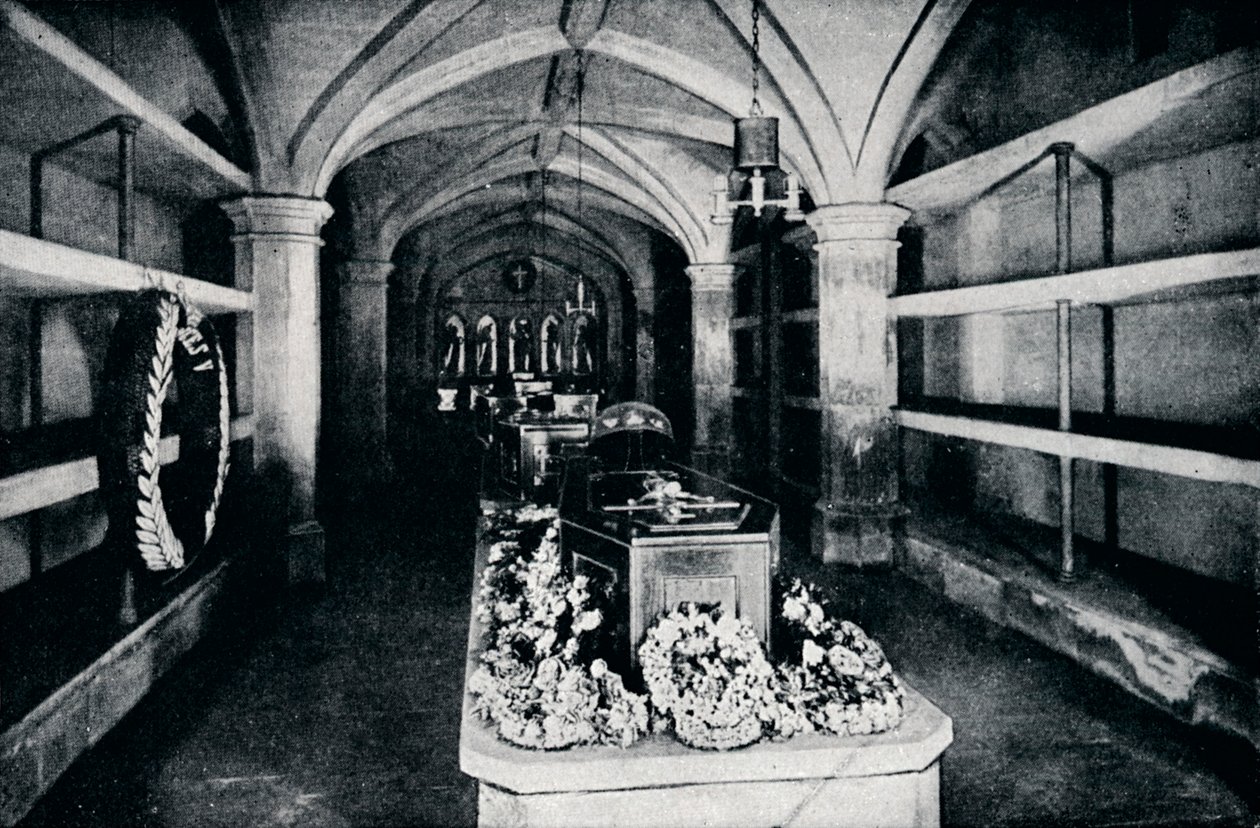 A kripta a Szent György-kápolna szentélye alatt, windsori kastély, 1910 1911 alkotó: Unbekannt