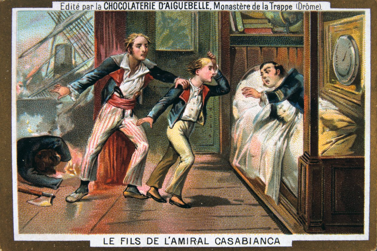Casabianca admirális és fia halála a nílusi csatában, 1798, XIX. alkotó: Unbekannt