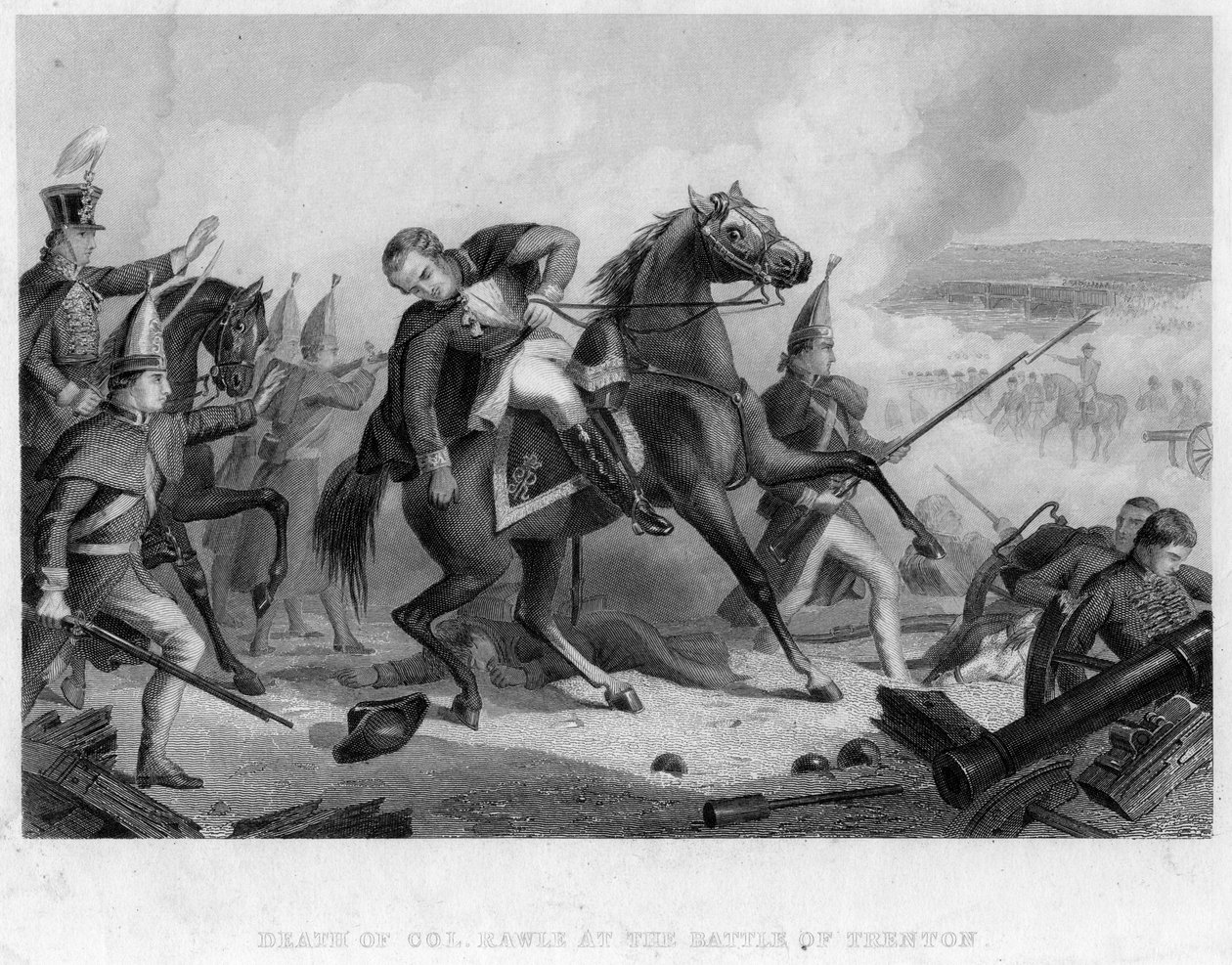 Rawle ezredes halála a trentoni csatában, 1776 alkotó: Unbekannt
