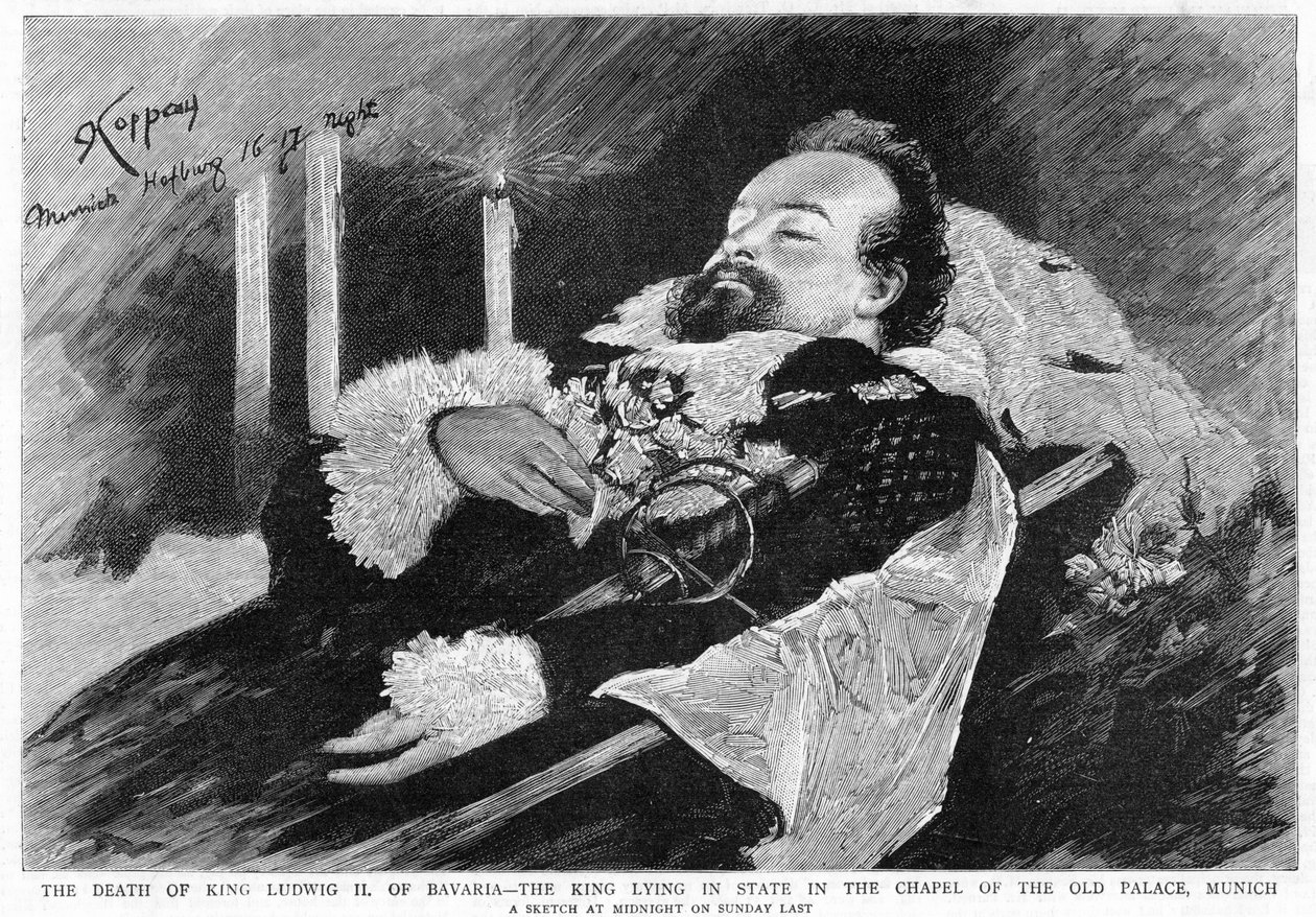 II. Ludwig bajor király halála 1845-1886, 1886 alkotó: Unbekannt