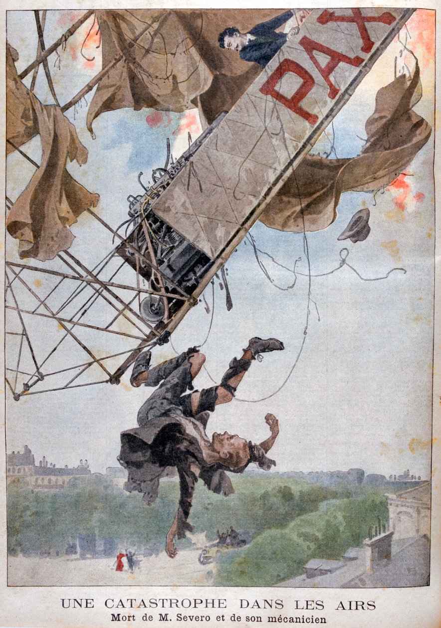 Auguste Severo repülős halála Párizs felett, 1902 alkotó: Unbekannt