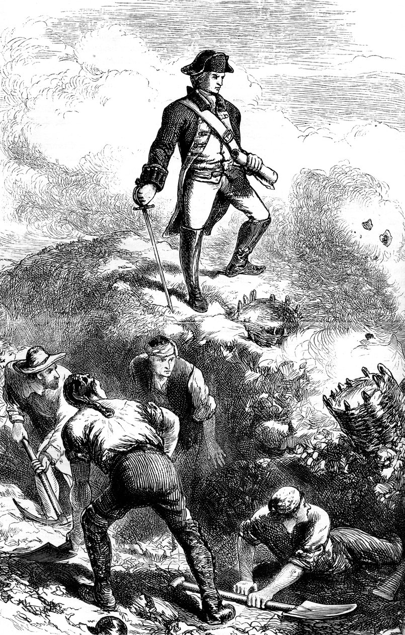 Breeds Hill védelme, Prescott a reduban, 1775 c1880 alkotó: Unbekannt