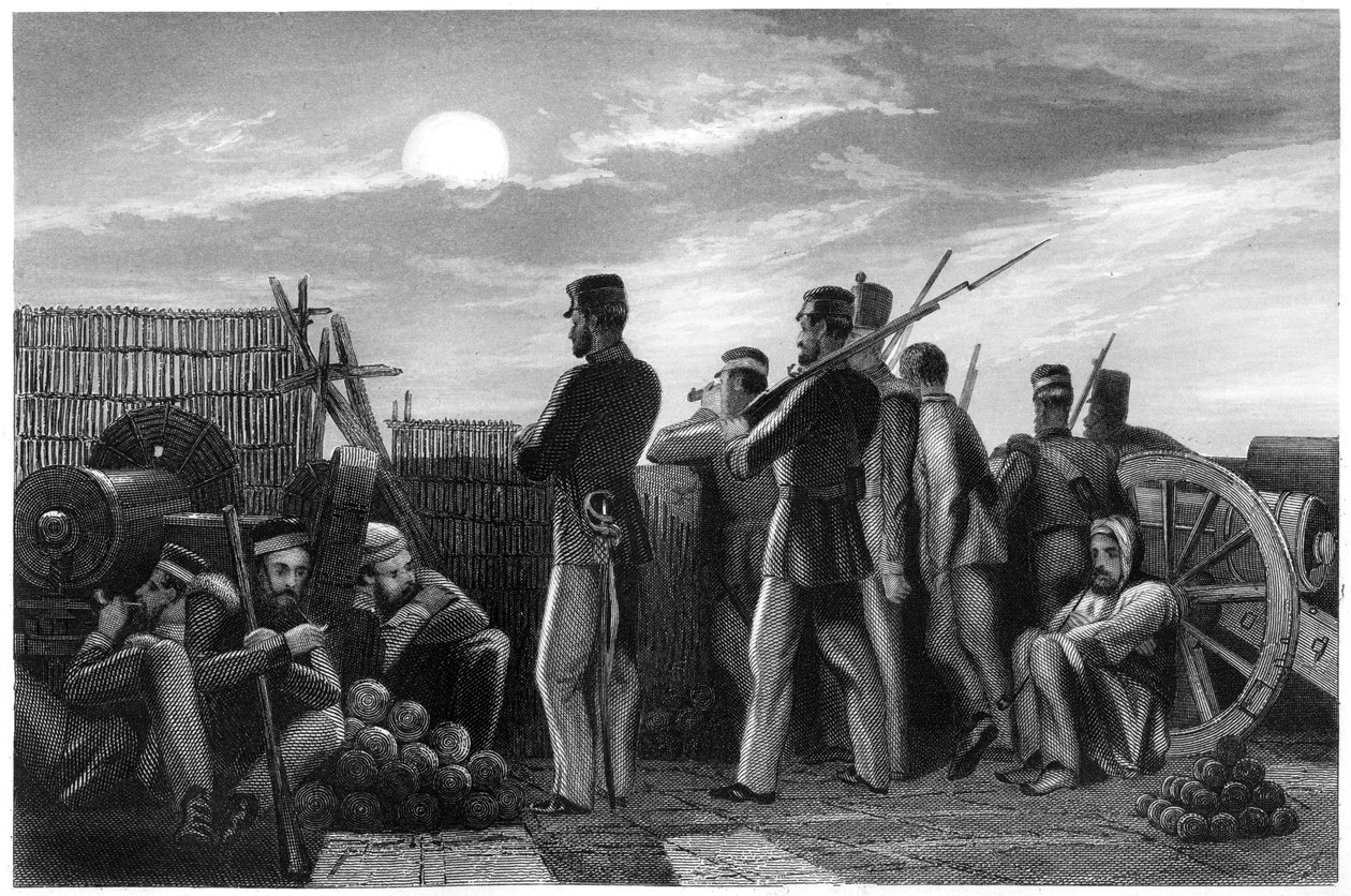 A védők lesen, üteg Lacknowban, 1857, c1860 alkotó: Unbekannt