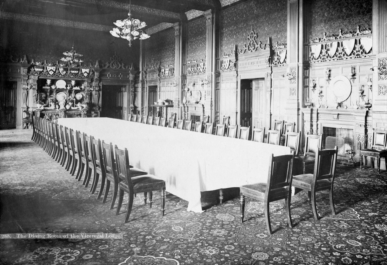 Az étkező, Viceregal Lodge, India, XX. század alkotó: Unbekannt