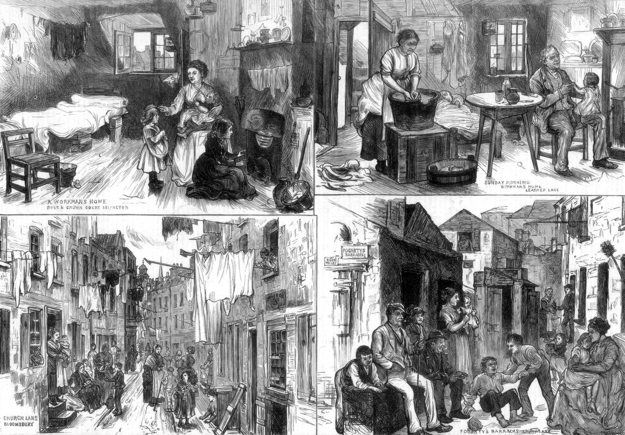 A szegények lakásai Londonban, 1875 alkotó: Unbekannt