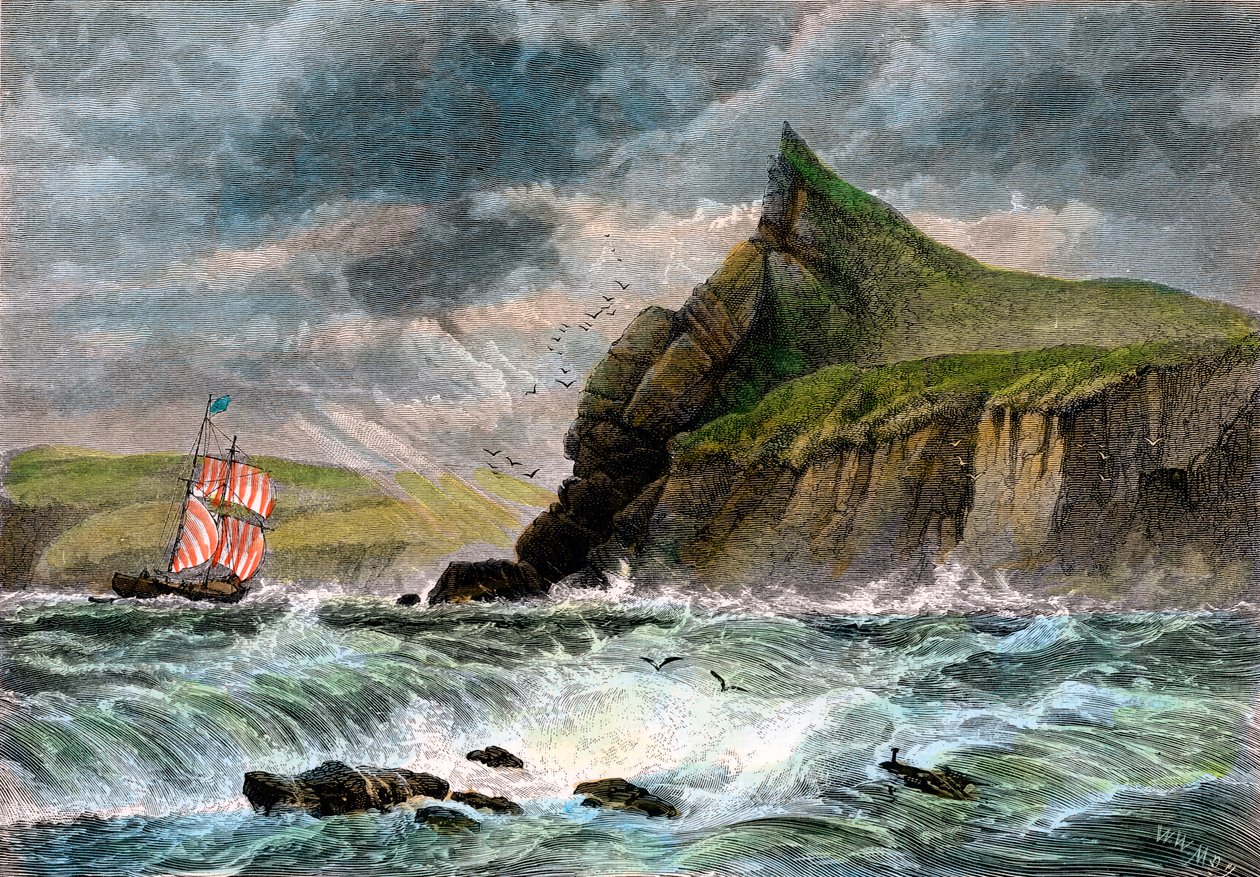 A cornwalli Fowey kikötő bejárata, 19. század alkotó: Unbekannt