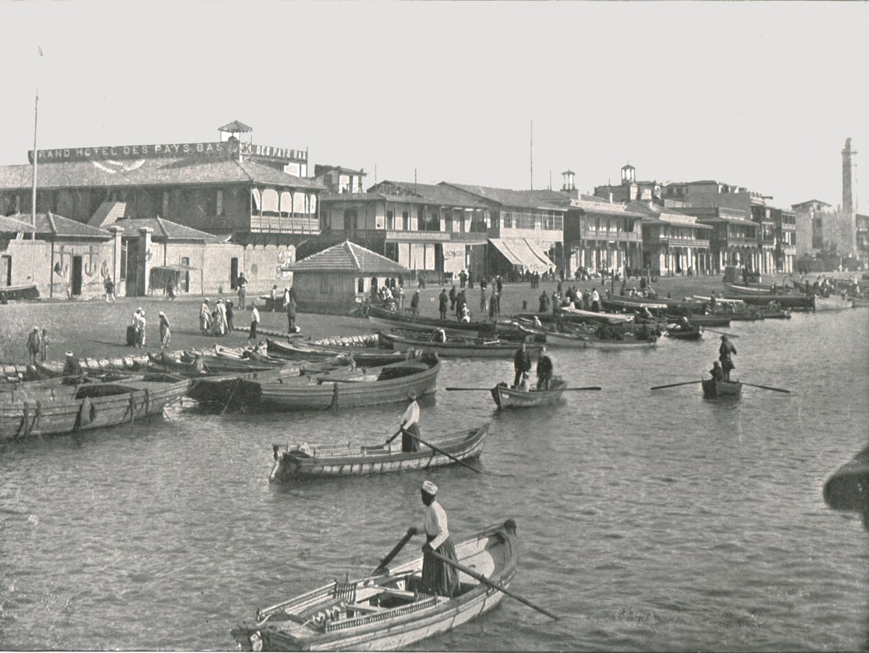 A Szuezi-csatorna bejárata Port Saidban, Egyiptomban, 1895. alkotó: Unbekannt