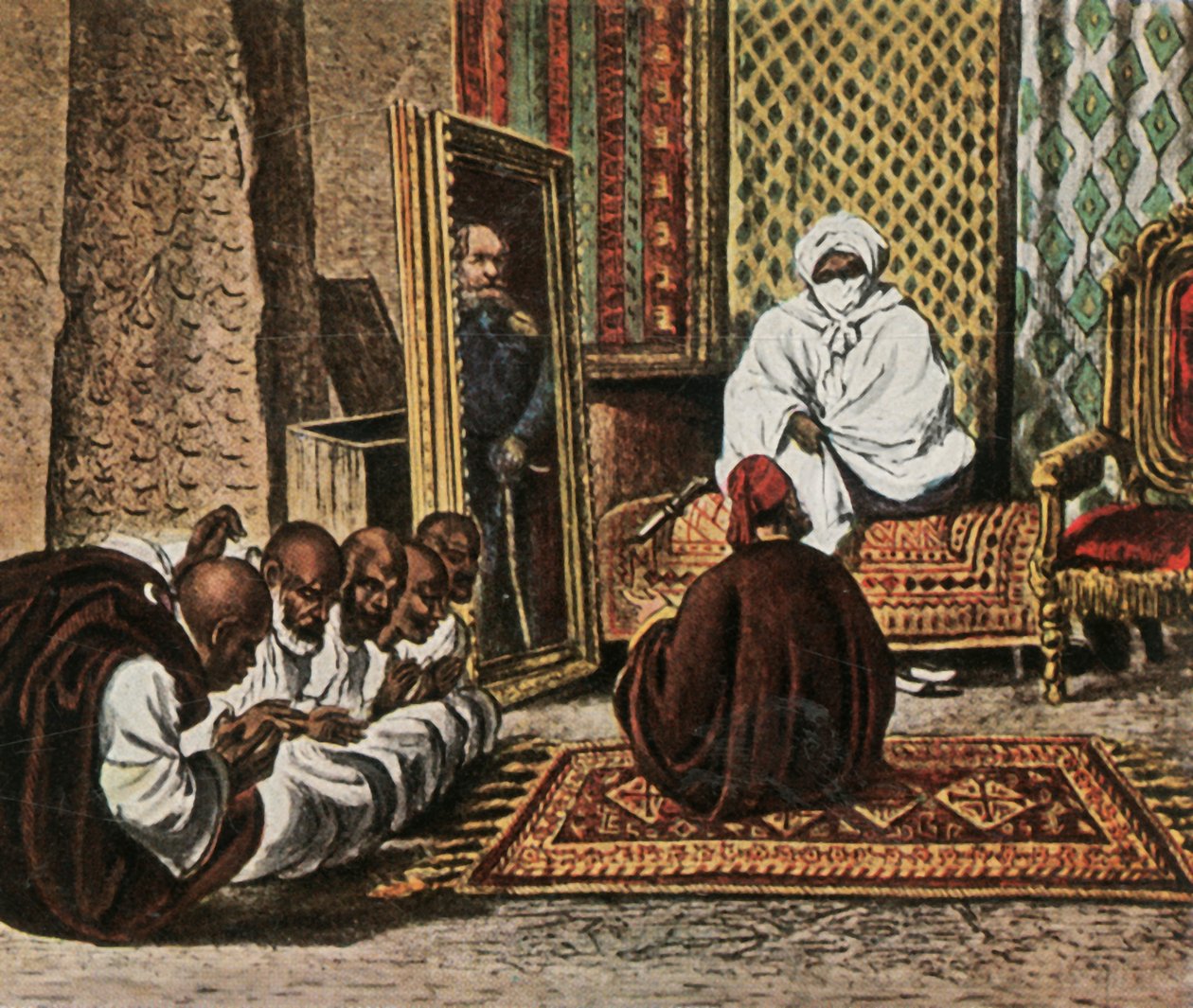 A felfedező Nachtigal a bornui Omar sejkkel, 1870. június 5., 1936. alkotó: Unbekannt