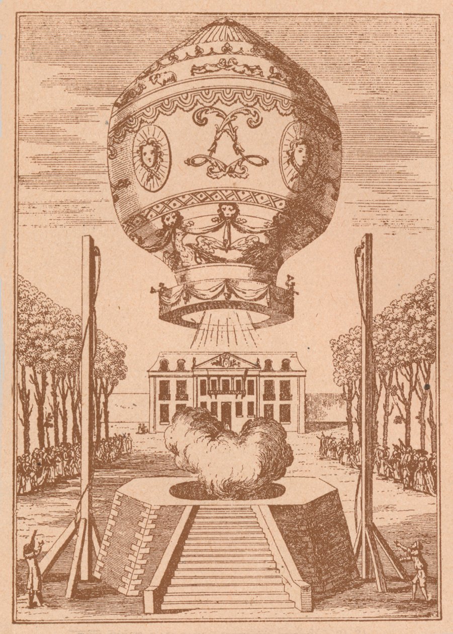 Az első léggömb emelkedés, c1785 1919 alkotó: Unbekannt