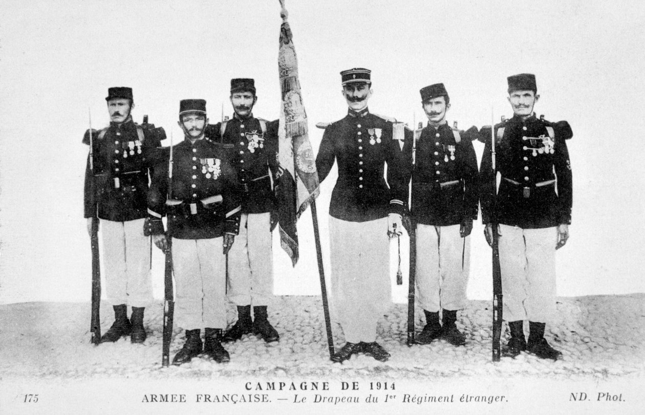 A Francia Idegenlégió 1. ezredének zászlaja, 1914 alkotó: Unbekannt