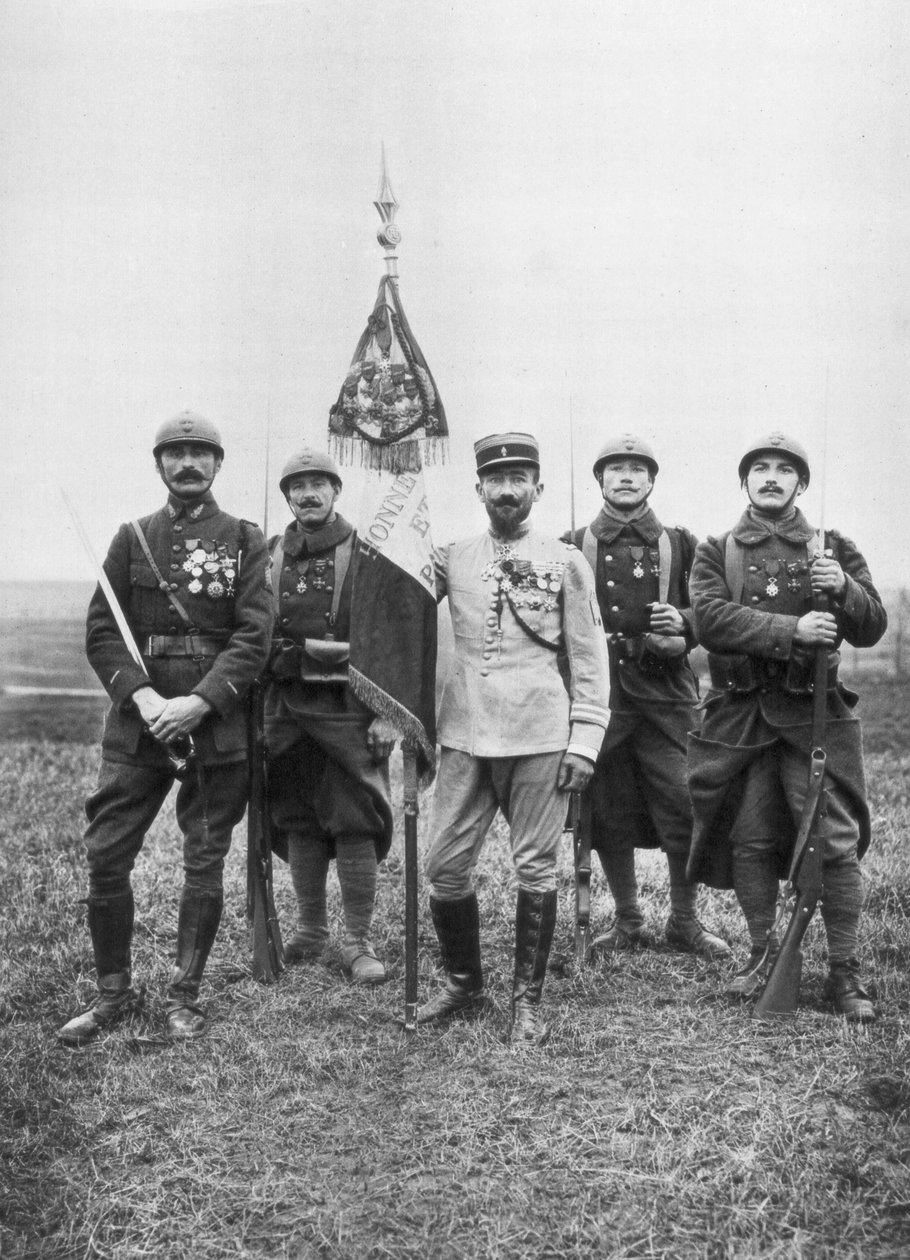 A francia idegenlégió Marche Regiment zászlaja, 1914-1918 alkotó: Unbekannt